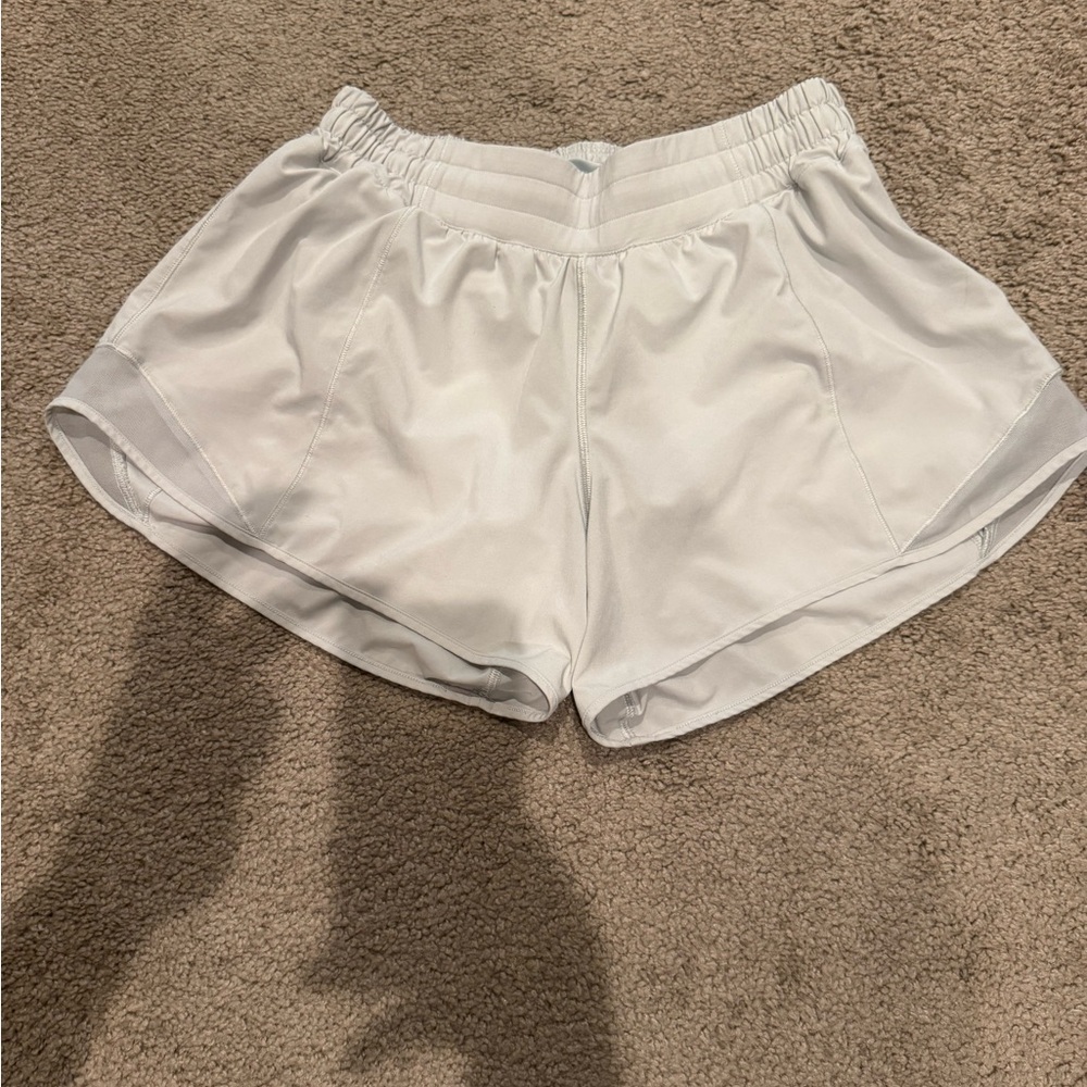 Lululemon Athletica White Athletic Shorts Relaxed Fit
